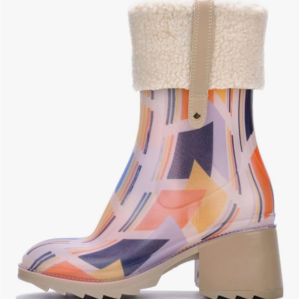 Cape Robbin Multicolor Geometric Winter Boots NWB… - image 1